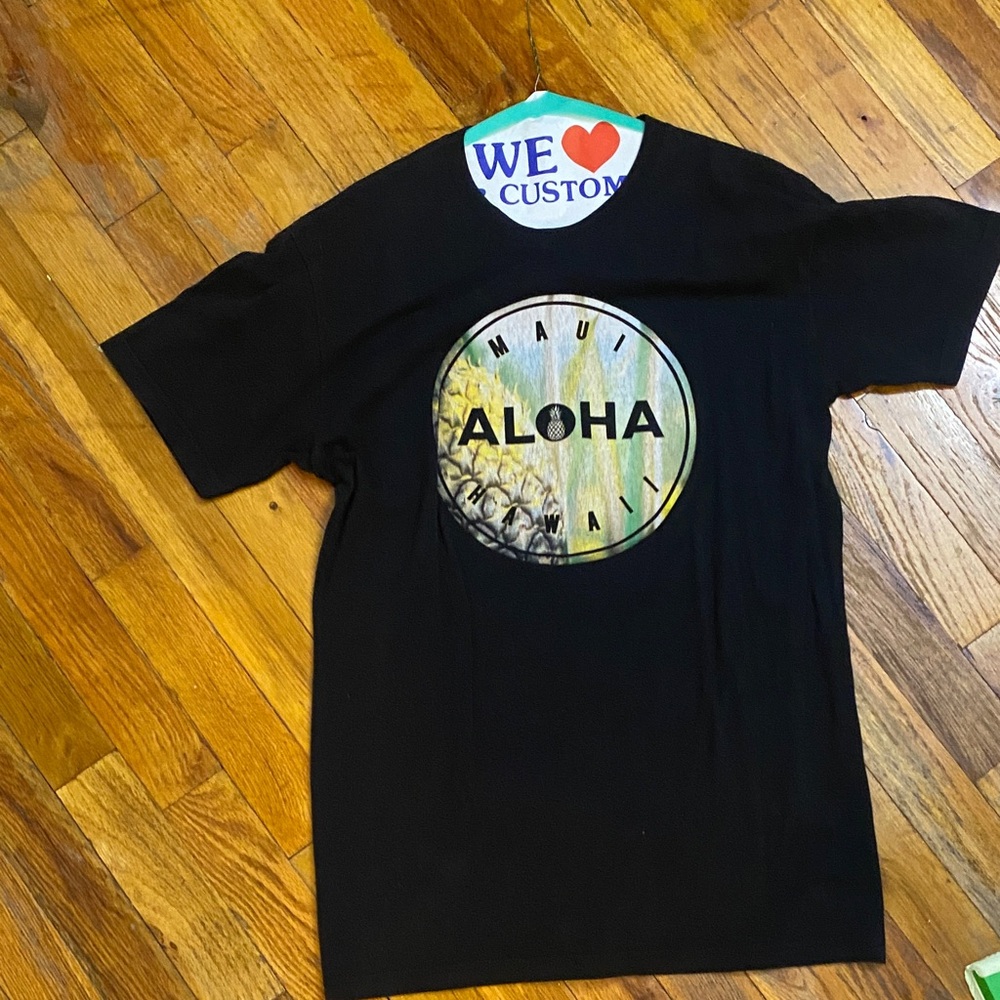 Black Maui Aloha Graphic Tee
